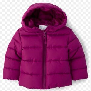 Children's Place hooded puffer jacket size 2T Water resistant Magic Potion Pink